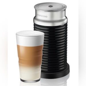 Nespresso Aeroccino 3 in Black and Silver, free 
modern glass  by Nespresso.